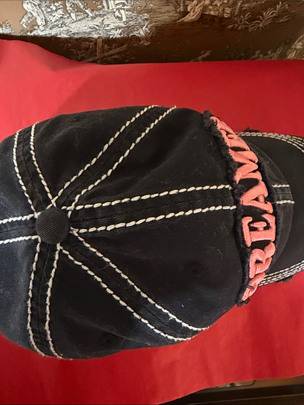 Black Baseball Cap with Pink 'DREAM' Embroidery - Picture 4 of 15